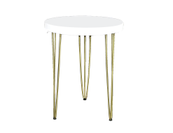 White Hairpin Round Table