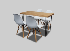 White Dining Chair, White Wooden Dining Chair, Rectangular Dining Table, Wooden Dining Table