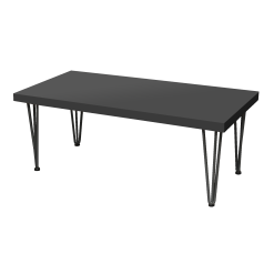 Hairpin Rectangular Black Coffee Table
