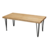 hairpin lounge table, hairpin coffee table, rustic table