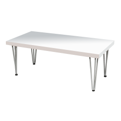 Hairpin Rectangular White Coffee Table