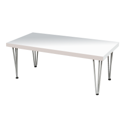 Hairpin Rectangular White Coffee Table