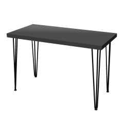 Hairpin Rectangular Black Dining Table