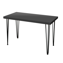 Hairpin Rectangular Black Dining Table
