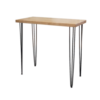 hairpin high table, rustic high table, wooden high table