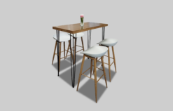 White Bar Stool, White Bar Chair, Wooden Type Bar Chair
