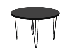 Black Round Dining Table