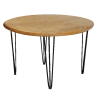 Round Dining Table, Rustic Dining Table, Outdoor Table, Hairpin Table