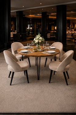 Dark Beige Velvet Chairs for rent in Dubai, Abu Dhabi and the UAE.