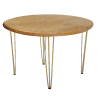 Round Dining Table, Rustic Dining Table, Outdoor Table, Hairpin Table