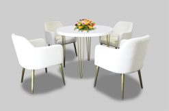 Round Dining Table, White Dining Table, Hairpin Table