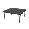 Square Coffee Table, Black Coffee Table, Square Black Coffee Table