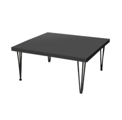 Square Coffee Table, Black Coffee Table, Square Black Coffee Table