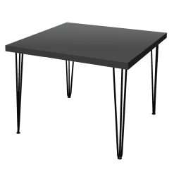 Hairpin Square Black Dining Table
