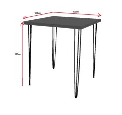 Square Cocktail Table, Square High Table, Wooden Cocktail Table