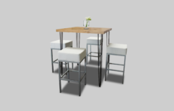 Wooden Rectangular Cocktail Table, Wooden High Table