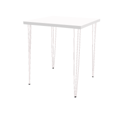 White Hairpin Poseur Table