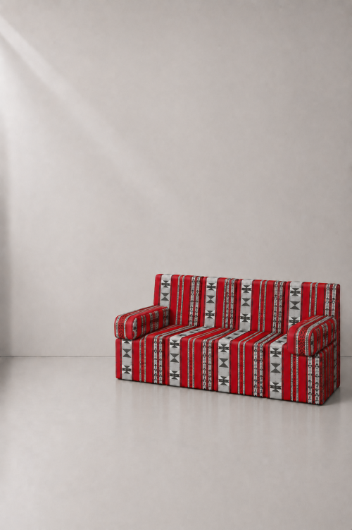 High Arabic Majlis 3-Seater Sofa with Arms - Image 2