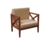 1-Seater wooden armchair, rustic armchair