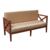 2-seater wooden sofa, rustic sofa