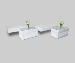 White Indiana Daybed, Rectangular Arabic Coffee Table