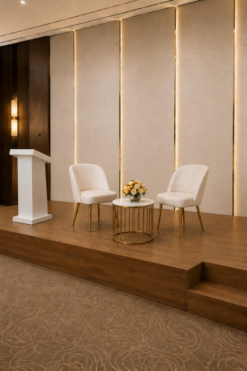 panel discussion furniture on rental in Dubai, Abu Dhabi, UAE