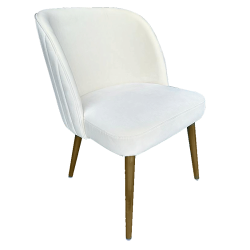 Ivory Velvet Dining Chair