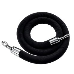 Kelly Black Rope for Silver Stanchion Pole