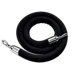 Kelly Black Rope for Silver Stanchion Pole