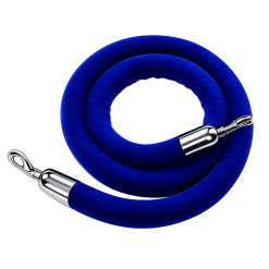 Kelly Blue Rope for Silver Stanchion Pole