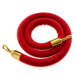 Kelly Red Rope for Gold Stanchion Pole