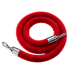 Kelly Red Rope for Silver Stanchion Pole