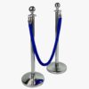 blue stanchion rope., rent extension rope, stanchion rope, blue rope, velvet rope