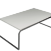 rectangular wood and metal center table