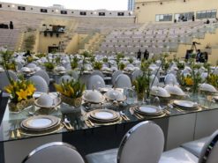 Rectangular Glass Dining Table, Clear Glass Dining Table, Chrome Dining Chair