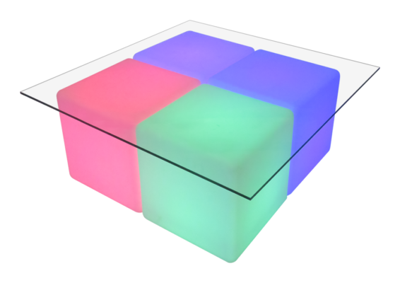 LED Glass Coffee Table Rental in Dubai, Abu Dhabi, UAE