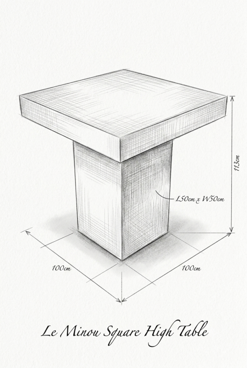 Le Minou Square High Table - Image 3