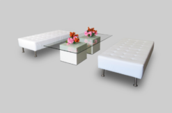 Rectangular Glass Coffee Table, Clear Glass Coffee Table