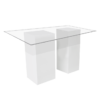 Rectangular Glass High Table, Glass Cocktail Table, Clear Glass Cocktail Table