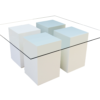 Square Glass Dining Table