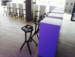 Square High Table, White Square Cocktail Table