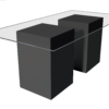 black dining table, glass table, dining table