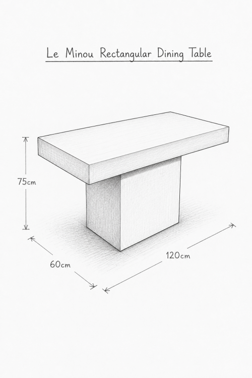 Le Minou Rectangular Wooden Dining Table - Image 3