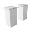 Rectangular Glass High Table, Clear Rectangular Cocktail Table