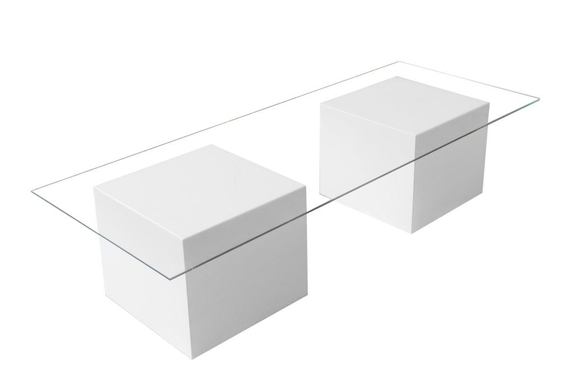 Long Glass Coffee Table Rental for Dubai, Abu Dhabi, UAE events
