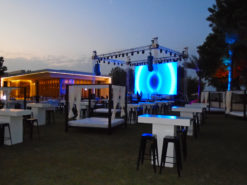 Rectangular Cocktail Table, White High Table, Black Bar Stool, Metal Bar Stool