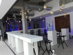 Rectangular High Table, White Cocktail Table