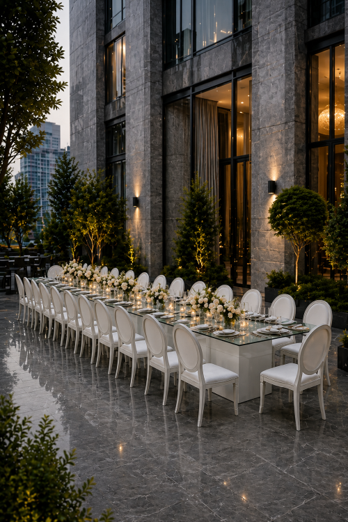 Le Minou Regal Glass Dining Table - Image 2