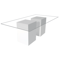 Le Minou Regal Glass Dining Table