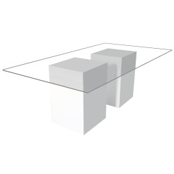 Le Minou Regal Glass Dining Table